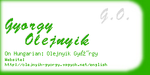 gyorgy olejnyik business card